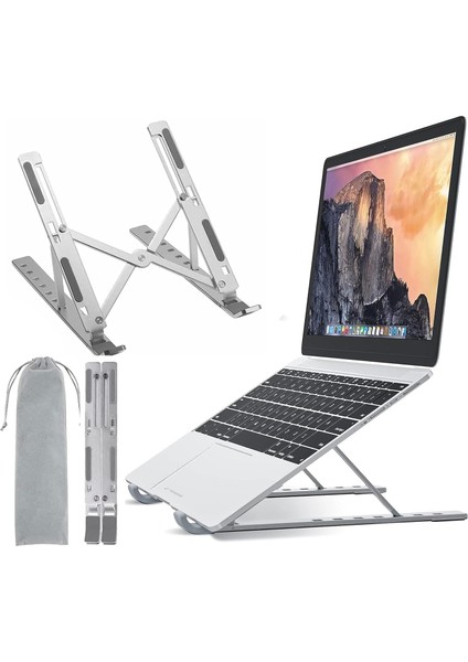 Standı Taşınabilir Katlanabilir Folding Alüminyum Dizüstü Bilgisayar Standı Alüminyum Ayarlanabilir Açı ve Katlanabilir Portatif Rahat Kullanım Kaliteli
