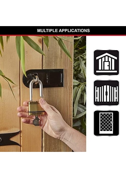 Lock Ağır Hizmet Tipi Asma Kilit [lamine Çelik] [hava Koşullarına Dayanıklı] M5BEURTLF - Depolar, Garajlar Vb. Için Idealdir.