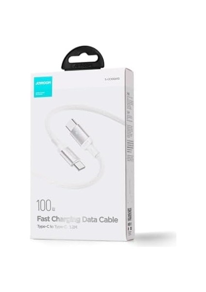 Jr - S-CC100A10 Extraordinary Serisi Hızlı Şarj Veri Kablosu, 100 W, Tip C - C Tipi, 1,2 M, Beyaz fiyatları