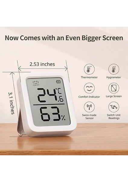 Iç Termometre Higrometre, Bluetooth Higrometre, Dijital Sıcaklık Nem Sensörü, Uygulama ve Veri Depolama, Çiğ Noktası/vpd/mutlak Nem Sensörü