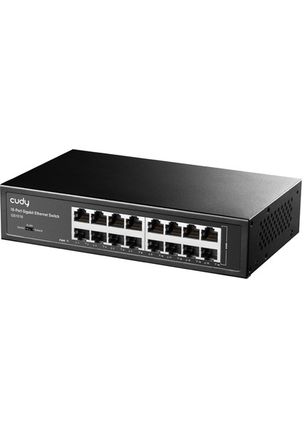 GS1016 10/100/1000MBPS 8kmac 16 Port Gigabit Metal Rack Mount Switch