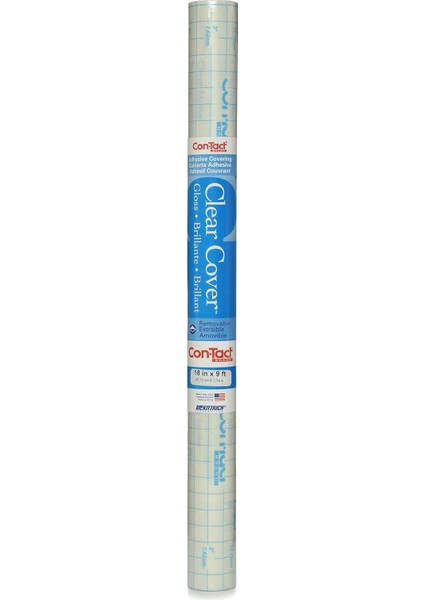 Brand Yaratıcı Kaplama Kendinden Yapışkanlı Şeffaf Gizlilik Filmi Koruyucu Vinil ve Raf Astarı, 45,72 cm x 9 ', Şeffaf Parlak