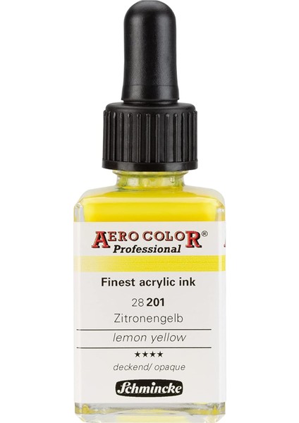 Aero Color Professional Akrilik Airbrush Mürekkebi 28 ml 201 Lemon Yellow