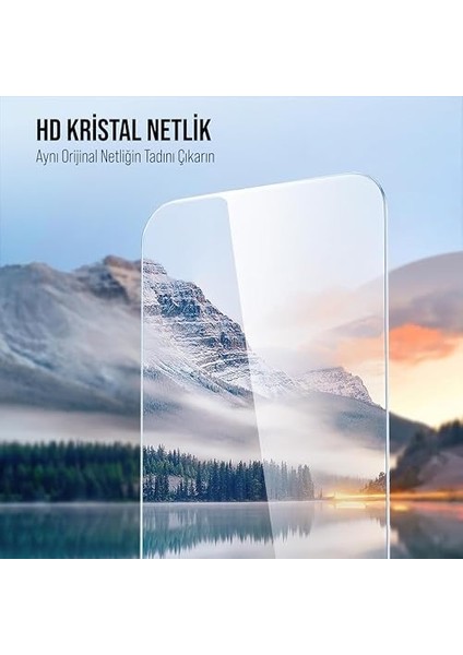 Apple iPhone 16E / iPhone 14 / iPhone 13 / iPhone 13 Pro Ile Uyumlu Hizalama Aparatlı ve Takılırken Camın Altında Kesinlikle Toz Bırakmayan Darbelere Karşı Ekstra Güçlü Ekran Koruyucu Cam
