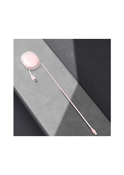 Lets Go Little, 2.0 A, USB - A & Lightning, Makaralı, Şarj & Data Aktarım Kablosu, 1 Metre,beyaz - Pembe, Calrn-24