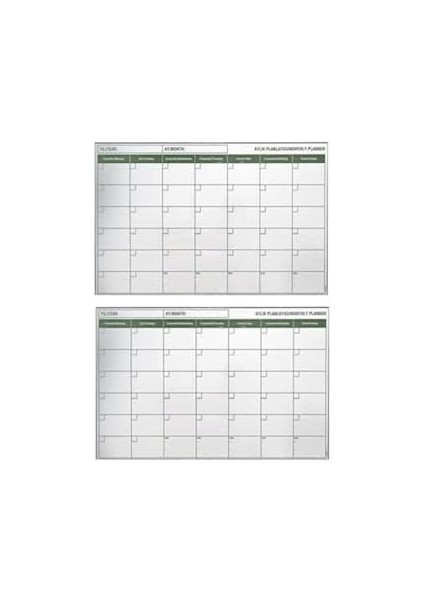 Manyetik Yapışkanlı Bir Aylık Program Planlayıcı Takvim 85X56 cm Gri