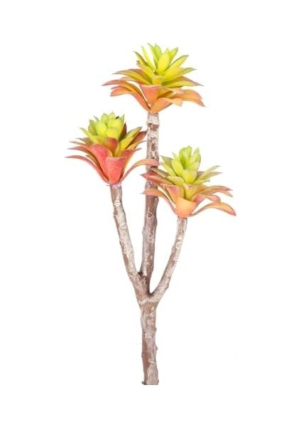 Yapay Kaktüs Sukulent Kırmızı/yeşil 35 cm