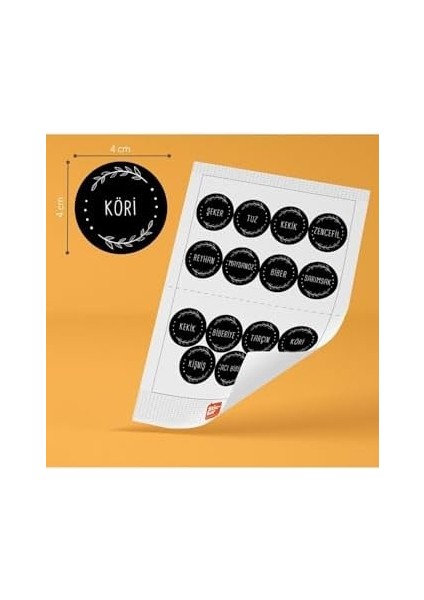 15LI Baharatlık Sticker Seti