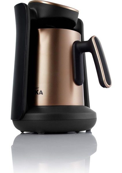 Okka Arzum OK0010 Okka Minio Pro Türk Kahvesi Makinesi, 4 Fincan, 480W, 16.5X16X22.5 Cm, Paslanmaz Çelik, Bakır