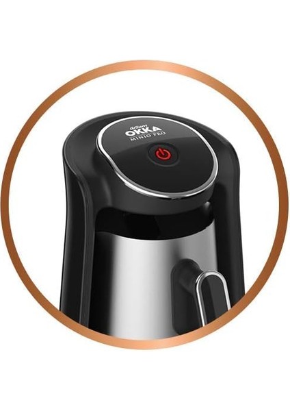 Okka Arzum OK0010 Okka Minio Pro Türk Kahvesi Makinesi, 4 Fincan, 480W, 16.5X16X22.5 Cm, Paslanmaz Çelik, Bakır