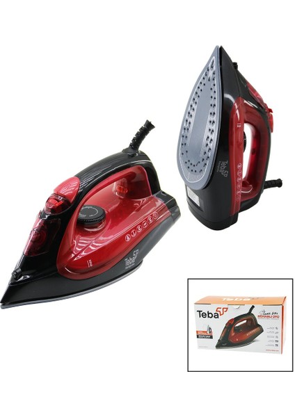 Teba Buharlı Ütü 2200W Seramik Taban Şok BUHAR=180GR - Sürekli BUHAR=40GR