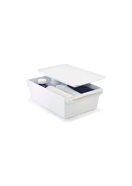 Kapaklı Banyo Mutfak Düzenleyici Raf Ps 325 * 205 * 100 mm Beyaz M-E27-40-01K
