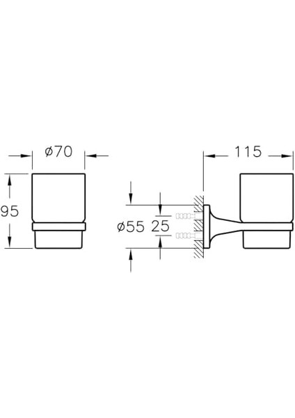Marin A44942 Diş Fırçalığı, Krom