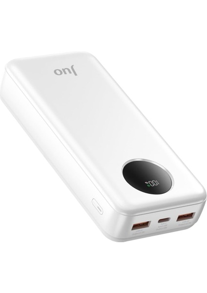 20000MAH 22.5W Dijital LED Ekranlı Taşınabilir Hızlı Şarj Cihazı Powerbank Beyaz