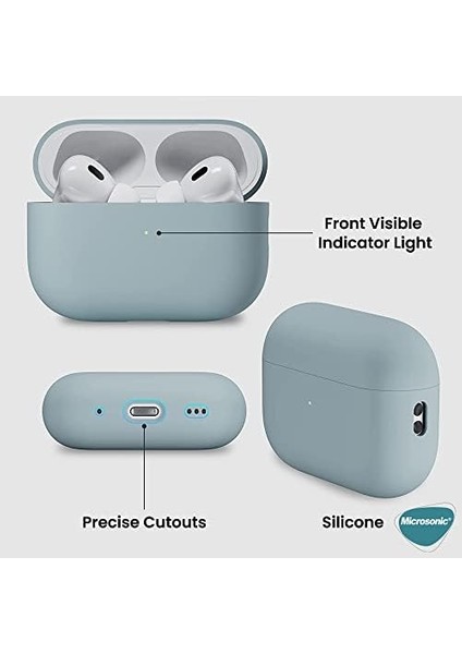 Airpods Pro 2.nesil Için Kılıf Mat Silikon Siyah [airpods Pro 2. Nesil ile Uyumlu Kılıf - Siyah]