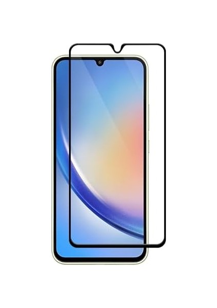 Samsung Galaxy A34 Için Ekstra Güçlü Tam Koruma Sağlayan 9h Sertliğinde Leke ve Parmak Izi Tutmayan Hd Görüntü Sağlayan Premium Ekran Koruyucu Kırılmaz Cam