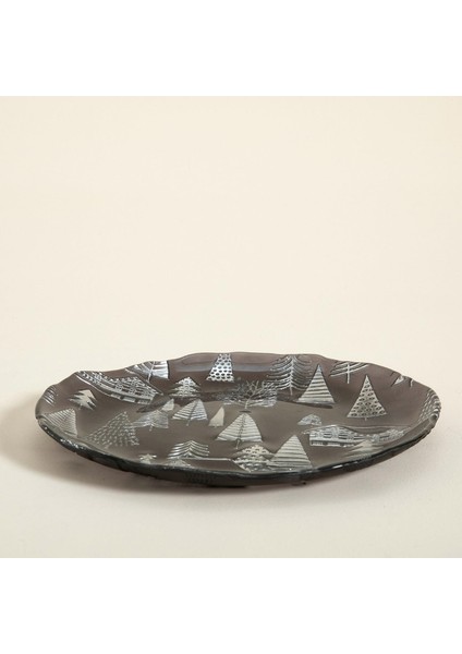 Zermatt Pasta Tabağı, Grı/koyu Gri, 21 cm