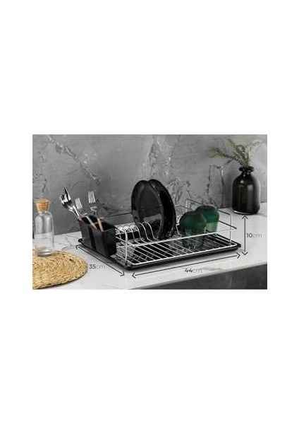 Banyo Krom Bulaşıklık Bulaşık Süzgeci Tek Katlı Tabaklık