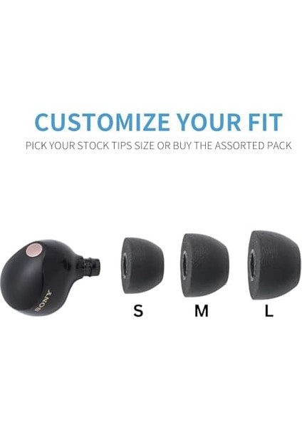 Foam Truegrip Pro Sony True Wireless Kulaklık Ucu (M) - 3 Çift