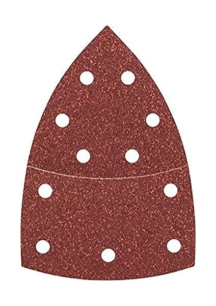 Professional Accessories Multi Zımpara Kağıdı 10'lu, 102 x 62/93 mm 80 Kum 11 Delik, Yeşil