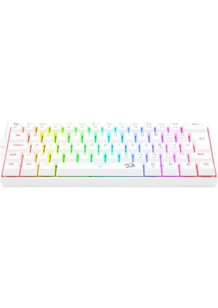 K630W-RGB Dragonborn Blue Switch%60 Tr Q Beyaz Mekanik Kablolu Gaming (Oyuncu) Klavye