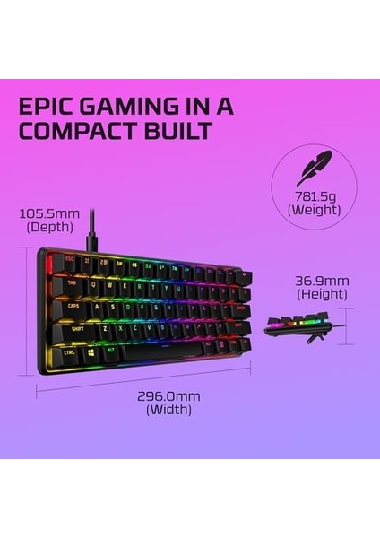 Alloy Origins 60 Aqua Mekanik Oyun Klavyesi