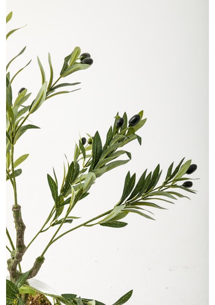 Yapay Zeytin Ağacı 85 cm Siyah Gümüş Metal Saksı modelleri