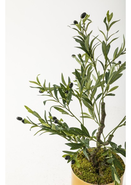 Yapay Zeytin Ağacı 85 cm Gold Metal Saksı fiyatları