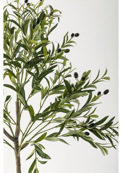 Yapay Zeytin Ağacı 160 cm Siyah Gümüş Metal Saksı modelleri