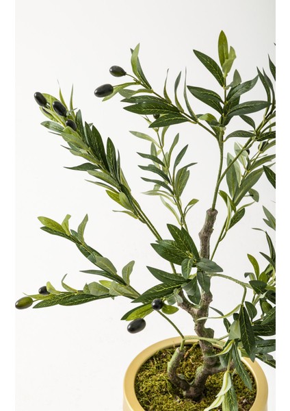 Yapay Zeytin Ağacı 85 cm Beyaz Gold Metal Saksı fiyatları