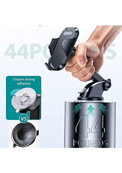 Htt-53 Otomatik Klipsli Araba Telefon Tutucu Ayarlanabilir Cam ve Torpido Için Yüksek Kalite Tutucu fiyatları