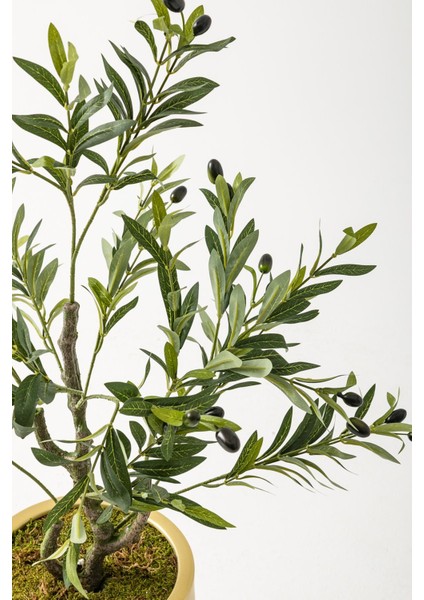 Yapay Zeytin Ağacı 85 cm Kahverengi Gold Metal Saksı fiyatları