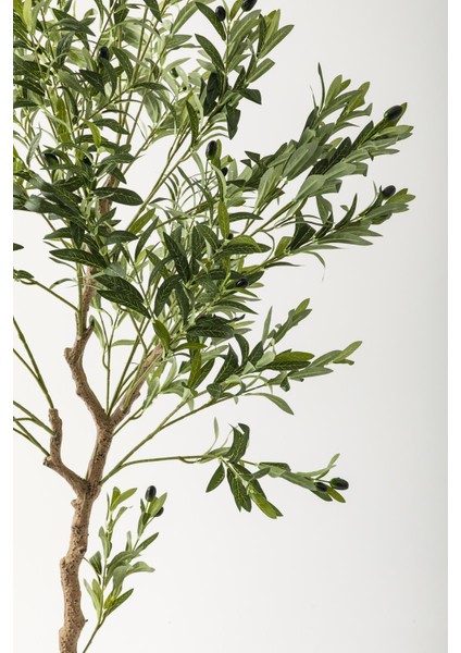 Yapay Zeytin Ağacı 175 cm Kahverengi Gold Metal Saksı modelleri