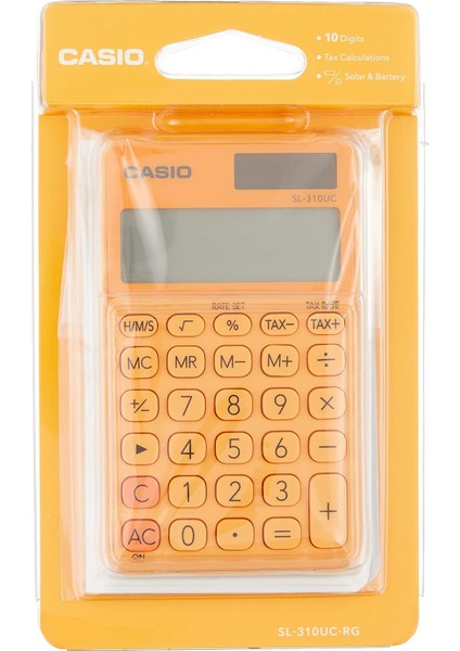 SL-310UC-RG Cep Tipi 10 Hane Turuncu Hesap Makinesi