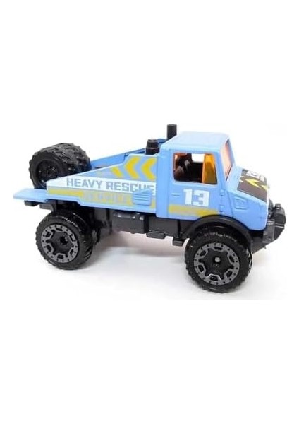 Wheels Mercedes-Benz Unimog 1300L Hw Haulers 4/5 (61/250) HKJ99 Kısa Kart Mattel 2023 + Blister ve Kart Koruyucu Paket Friki Maymun