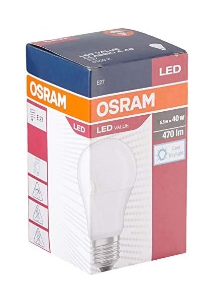 LED Cla 40 5, 5W 470 Lümen Beyaz Işık E27 Duy Ampül [enerji Sınıfı A+]