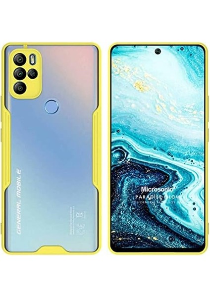 General Mobile Gm 21 Pro Için Kılıf Paradise Glow Sarı [gm 21 Pro ile Uyumlu Kılıf - Sarı]