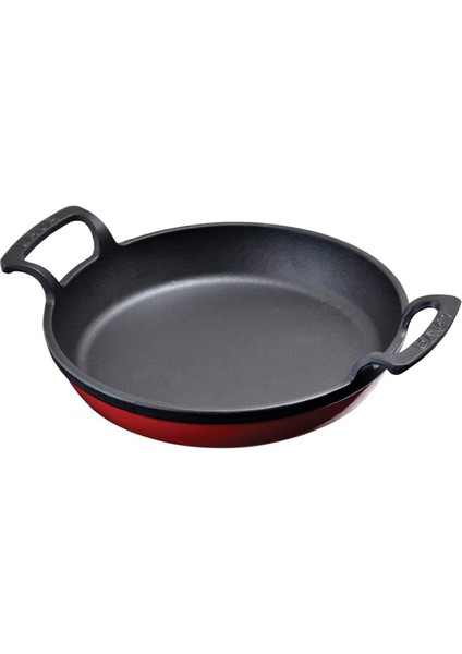 Metal Lv Y Tv 20 Shn R Döküm Yuvarlak Sahan, 20 Cm, Kırmızı