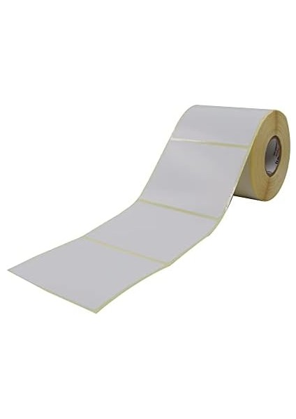 Etiketler , Hazır Al Hızlı Al Kuşe Etiket 100MM x 80MM Ruloda 500 Adet 40MM Kuka Çapında Baskısız Barkod Yazıcı Etiketi