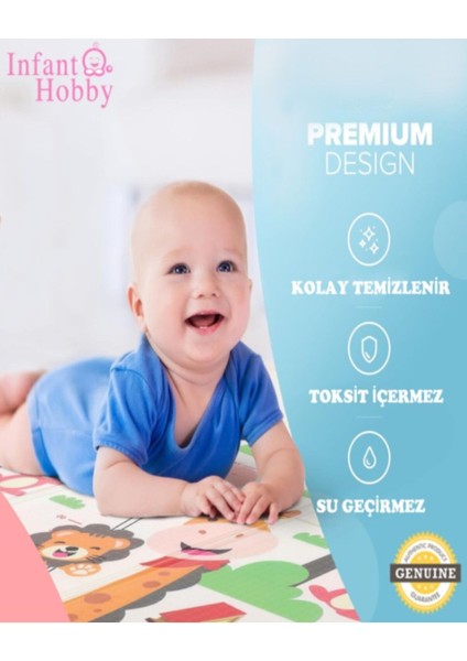 Elite Giraffe Premium Katlanabilir Oyun Matı 180X200X1.2 cm Extra Large (Özel Koruyucu Kenar Biyeli) 1 Adet