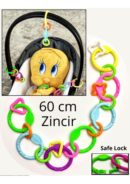 Elite Oyun Minderi Aksesuarı Kilitli Renkli HALKALAR60 cm 17 Parça 1 Adet