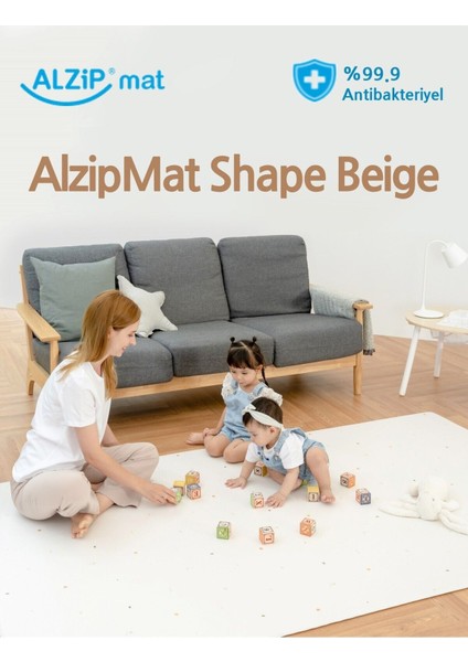 Elite Shape Beige Bebek Oyun Matı / Antialerjik Çocuk Halısı 240X140/200X140 1.2cm 1 Adet