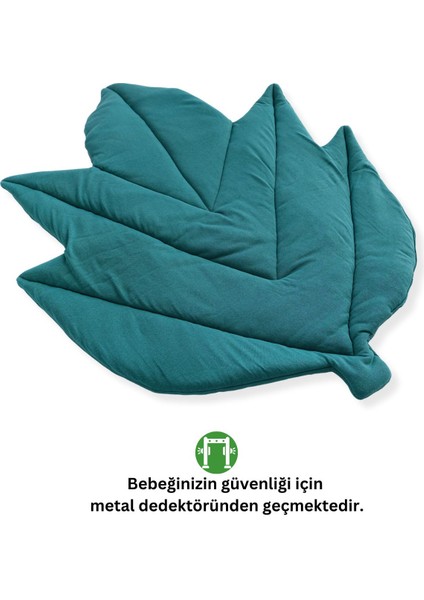 Elite Bebek ve Çocuk Oyun Halısı, Çok Amaçlı Minder, Aktivite Matı Yaprak Petrol - 75X100 1 Adet