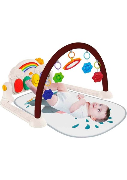 Elite Babycim Piyanolu Gökkuşağı Oyun Halısı 1 Adet