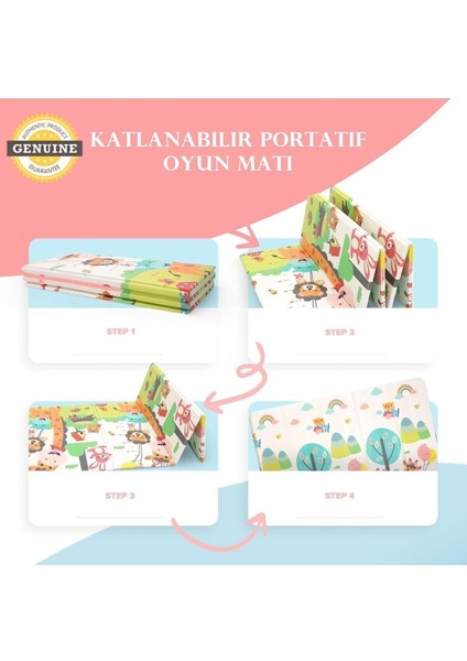 Elite Giraffe Premium Katlanabilir Oyun Matı Oyun Halısı (Özel Koruyucu Kenar Biyeli) 1 Adet indirimleri