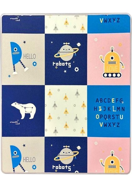 Elite Roro Hello Baby Cute Robots Oyun Halısı 1 Adet