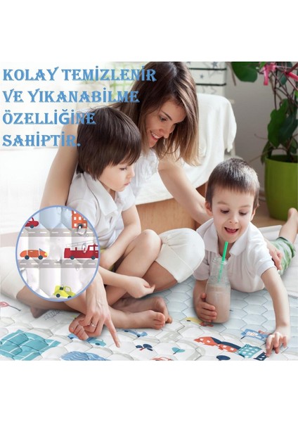 Elite My World City Premium Kaydırmaz Taban %100 Pamuk Oyun Matı 1 Adet