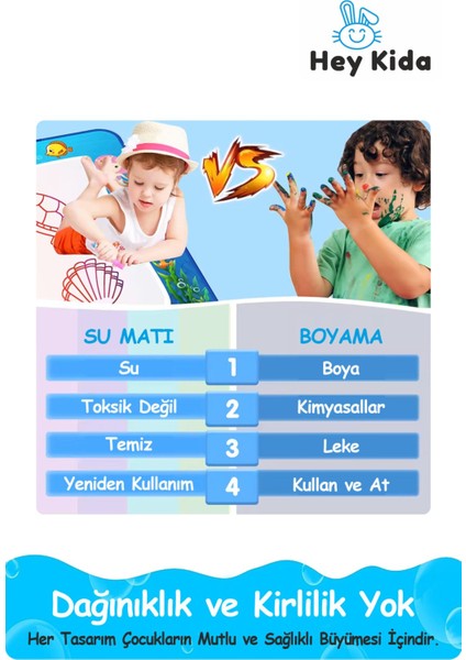 Elite Dinozor Sihirli Su Çizim Matı 100*80 cm 1 Adet