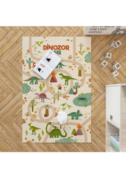Elite Dinazor Tasarımlı Çocuk Oyun Matı Çocuk Oyun Halısı 1 Adet indirimleri