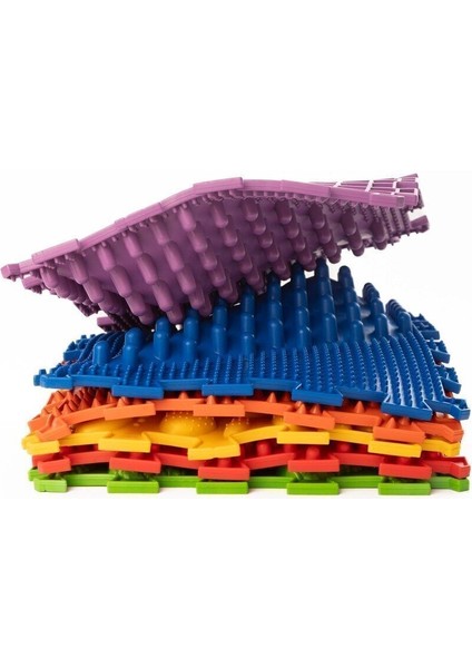 Elite 6 Modüllü Ortopedik Halı Çocuk Duyu Matları Renkli Puzzle Çocuk Masaj Halıları OH601 1 Adet